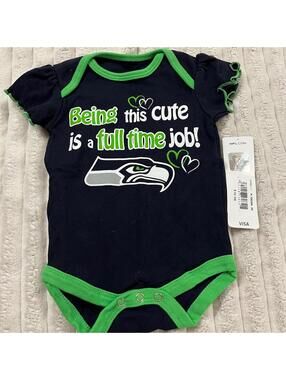 NFL Seattle Seahawks Onesie Baby Boys Size 0/3 Months New with Tags